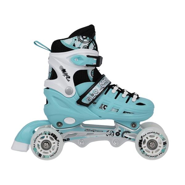 NH10905 4i1 mentholgrønne rollerskates med udskiftelig hockeyglide NILS EXTREME