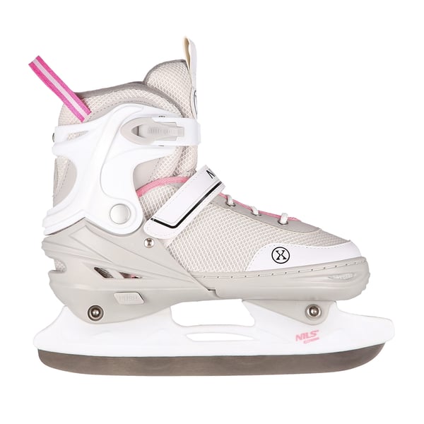 NH18188A 2-i-1 GRÅ-ROSA STØRRELSE S(29-33) RULLESKATER MED HOCKEY SLIDE NILS EXTREME