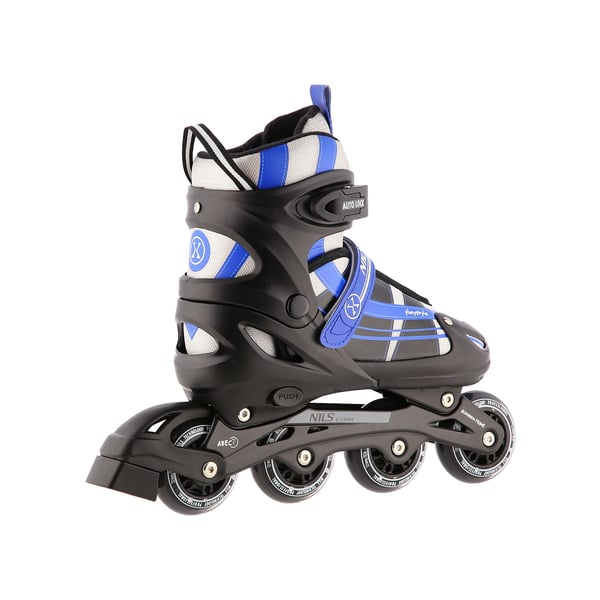 NILS EXTREME NH18366A 2i1 NAVY BLÅ RULLESKØJTER NH18366A 2i1 NAVY BLUE STØRRELSE S(31-34) NILS EXTREME RULLESKØJTER MED HOCKEYÆRM