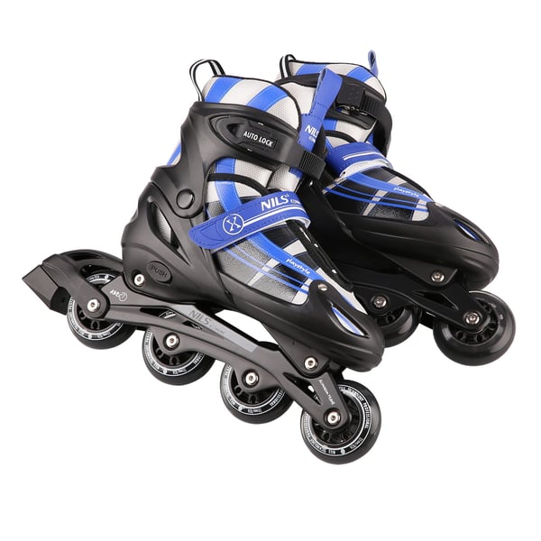 NILS EXTREME NH18366A 2i1 NAVY BLÅ RULLESKØJTER NH18366A 2i1 NAVY BLUE STØRRELSE S(31-34) NILS EXTREME RULLESKØJTER MED HOCKEYÆRM