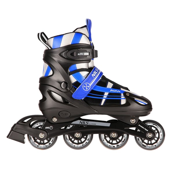 NILS EXTREME NH18366A 2i1 NAVY BLÅ RULLESKØJTER NH18366A 2i1 NAVY BLUE STØRRELSE S(31-34) NILS EXTREME RULLESKØJTER MED HOCKEYÆRM