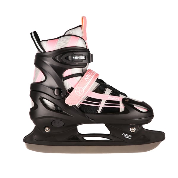 NH18366A 2-i-1 PINK-HVID STØRRELSE S(31-34) RULLESKØTING MED HOCKEYÆRM NILS EXTREME