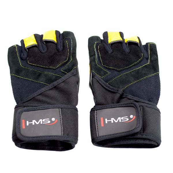 Træningshandsker RST01 black/yellow HMS RST01 black/yellow str. M træningshandsker HMS
