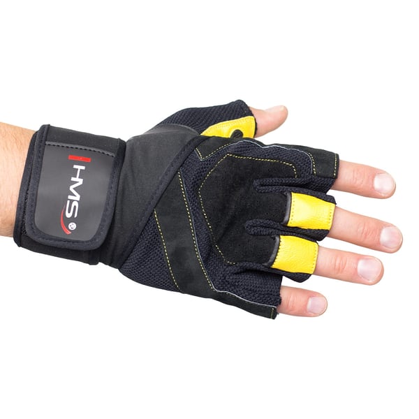 Træningshandsker RST01 black/yellow HMS RST01 black/yellow str. M træningshandsker HMS