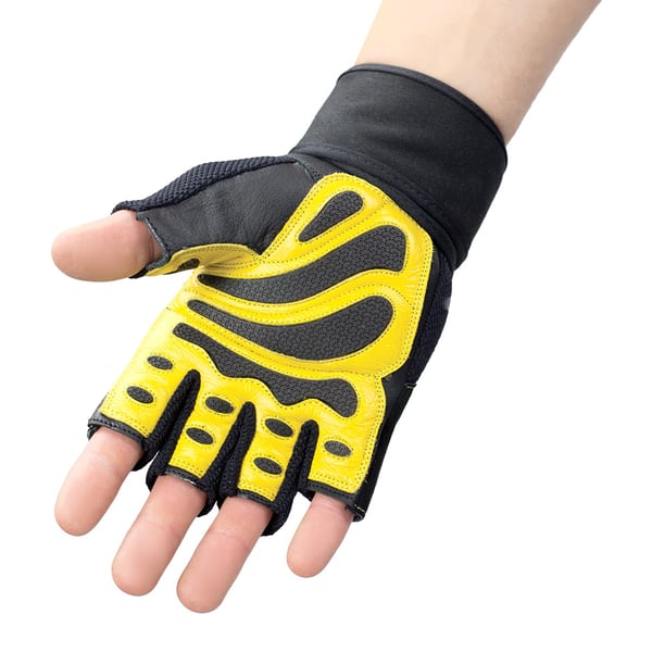 Træningshandsker RST01 black/yellow HMS RST01 black/yellow str. M træningshandsker HMS