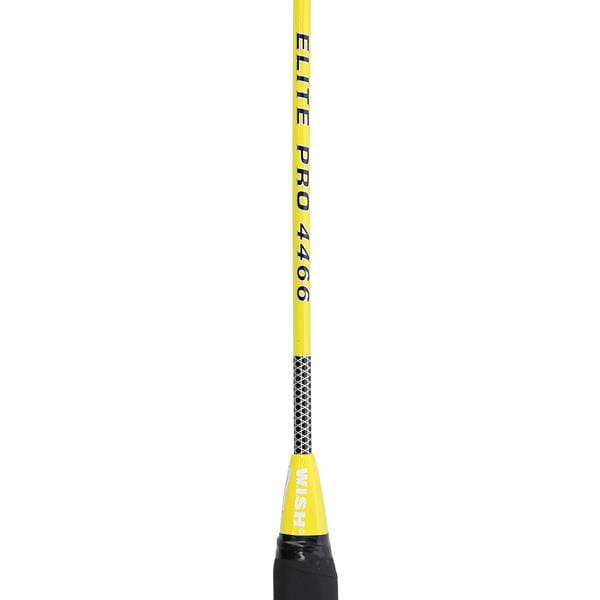 ALUMTEC 4466 badmintonracketset gul 2st + fjäderboll 3st + nät + linor WISH