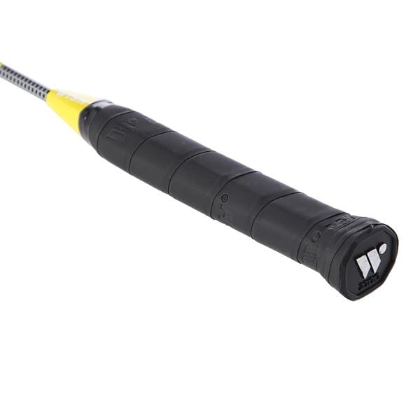 ALUMTEC 4466 badmintonracketset gul 2st + fjäderboll 3st + nät + linor WISH
