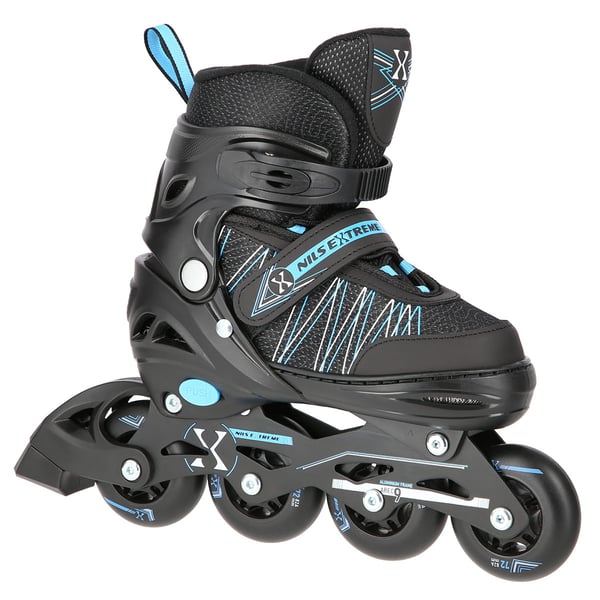 NH11912 A 2w1 sort og blå inline-skøjter med udskiftelig hockeykling NILS EXTREME - 5907695543056