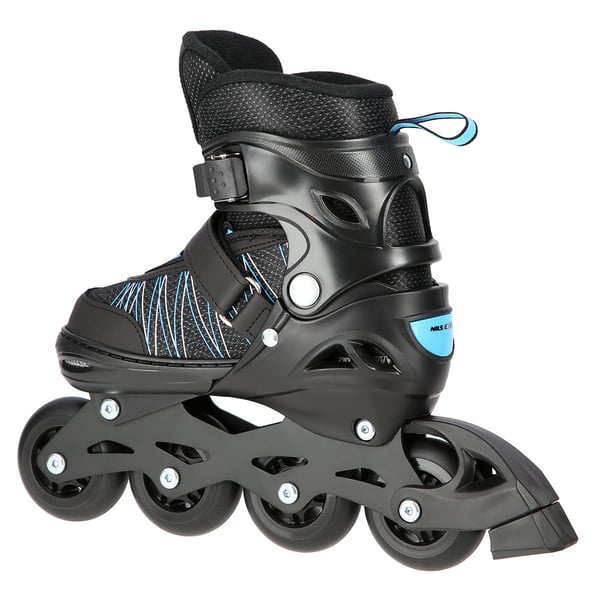 NH11912 A 2w1 sort og blå inline-skøjter med udskiftelig hockeykling NILS EXTREME - 5907695543056