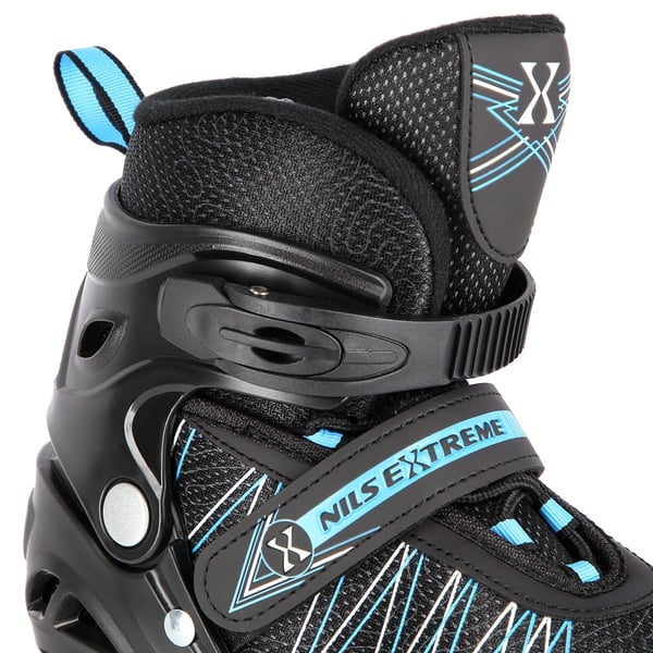 NH11912 A 2w1 sort og blå inline-skøjter med udskiftelig hockeykling NILS EXTREME - 5907695543056