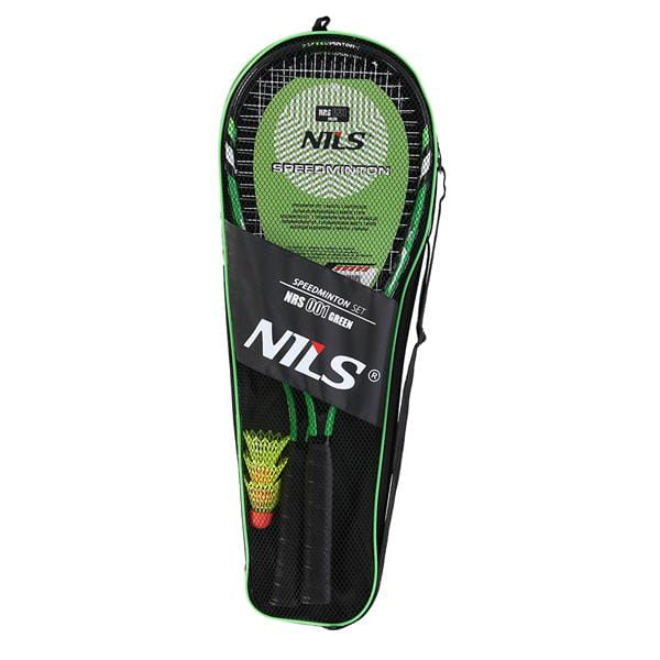 NRS001 CROSSMINTON SÆT 2 KETSER + SHUTTLES + GRØNT NILS DÆK
