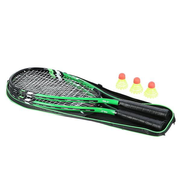 NRS001 CROSSMINTON SÆT 2 KETSER + SHUTTLES + GRØNT NILS DÆK