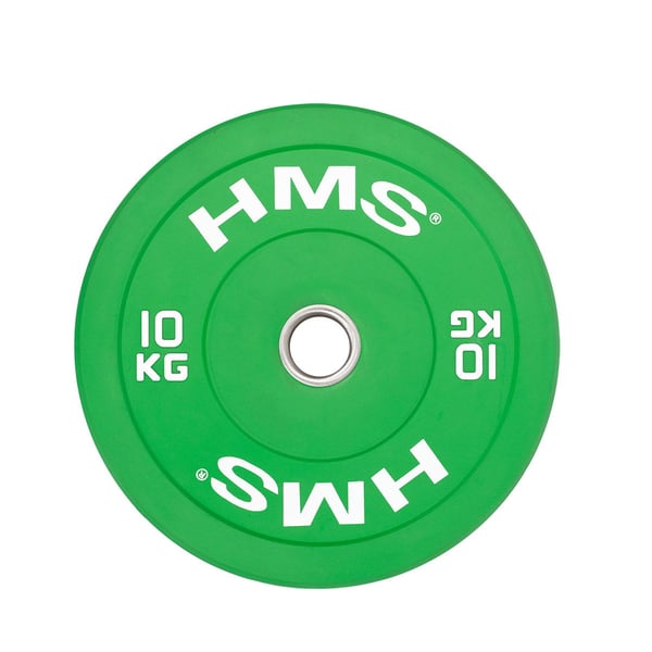 CBR olympisk bumpertallerken HMS CBR10 grøn olympisk bumpertallerken 10 kg HMS