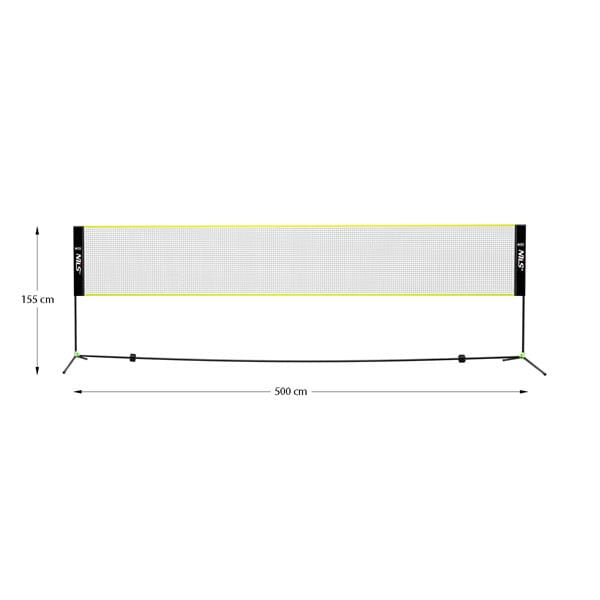NN500 badmintonnät 500cm med fullständigt skydd NILS