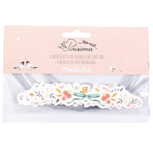 Sæt med 6 parisiske papirarmbånd Les Parisiennes, Moulin Roty