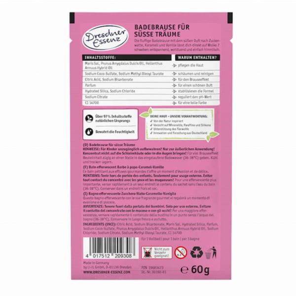 Dresdner Essenz Fluffy Candy Dream makeanmakuinen kylpyvaahto 60g