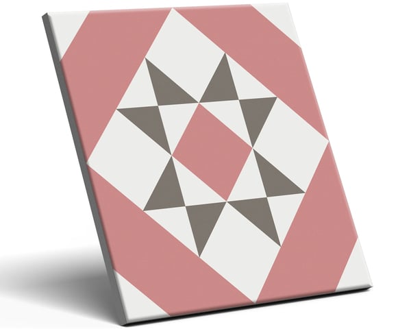 Koristeellinen kivitavaralaatta tilkkutyönä viktoriaaninen EMILY 20x20 cm luokka I