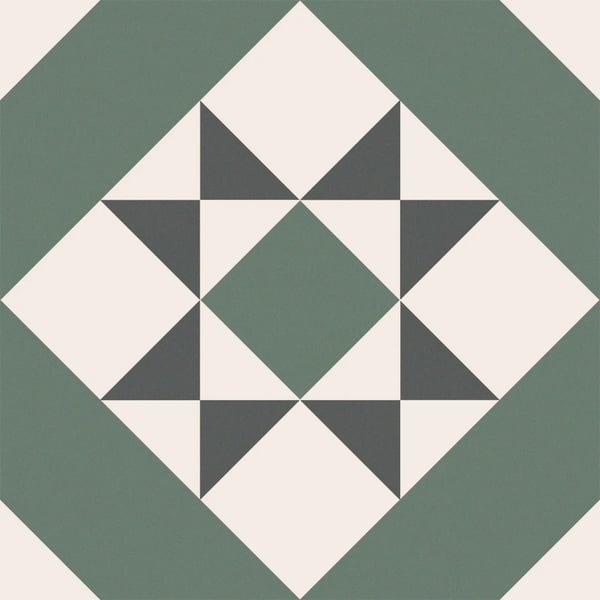 Dekorativ stentøjsflise i victoriansk stil MELVIN 20x20 cm, klasse I