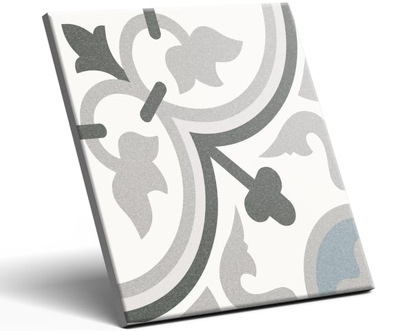 Dekorativ porcelænsflise patchwork blomstermotiv KENT 20x20 cm klasse I