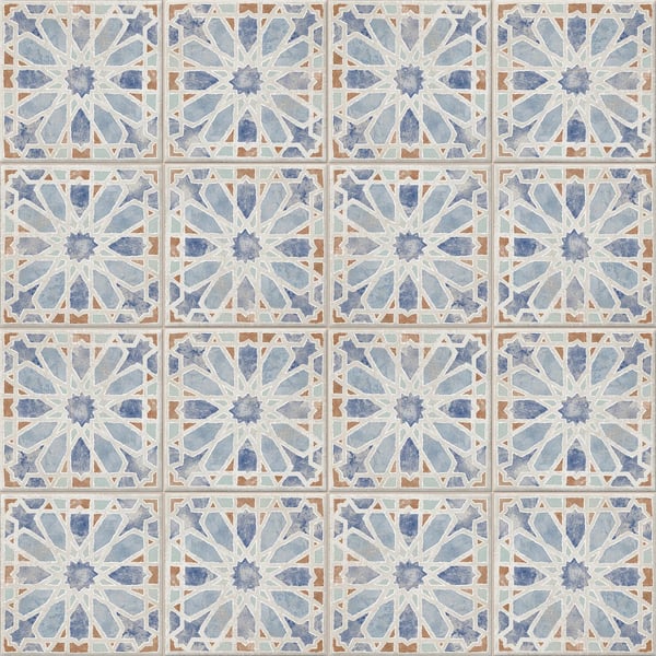 Dekorativ porcelænsflise patchwork Salerno Alhambra 20x20 cm klasse I