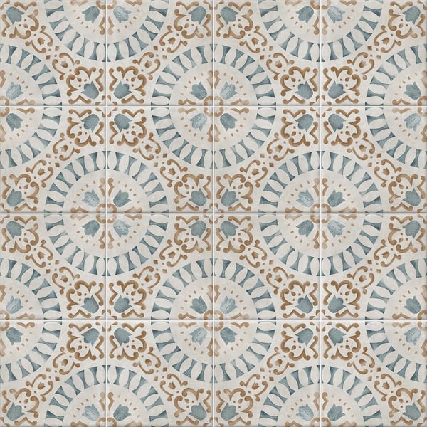 Dekorativ porcelænsflise patchwork Salerno Roseta 20x20 cm klasse I