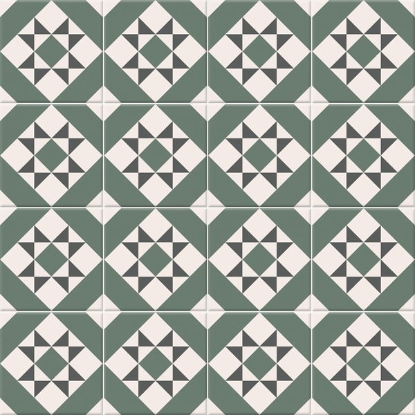 Dekorativ stentøjsflise i victoriansk stil MELVIN 20x20 cm, klasse I