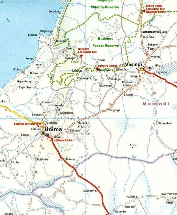 Uganda 1:600 000. Vedenpitävä tiekartta. Vuoden 2023 painos. Reise Know-How