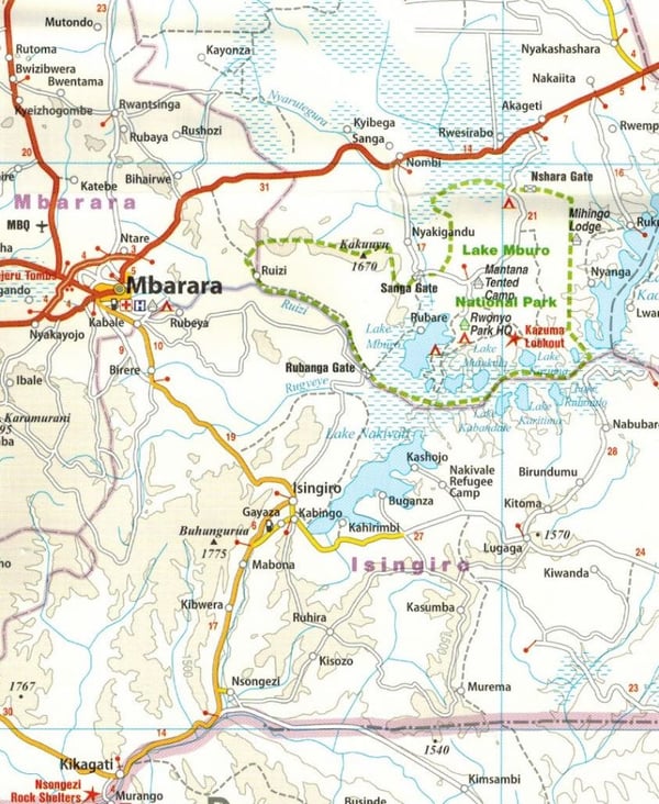 Uganda 1:600 000. Vedenpitävä tiekartta. Vuoden 2023 painos. Reise Know-How