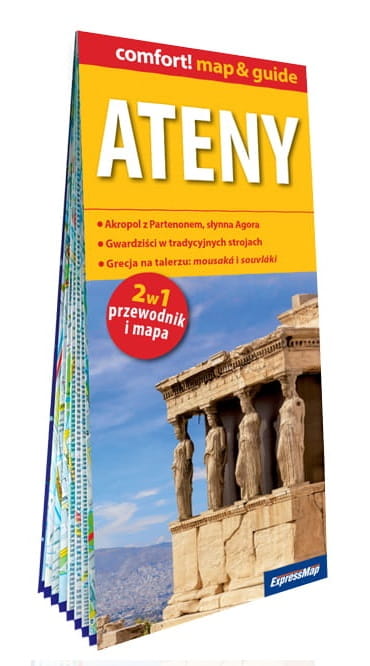 Athen. Lamineret kort / byplan + miniguide. 2024-udgave. ExpressMap