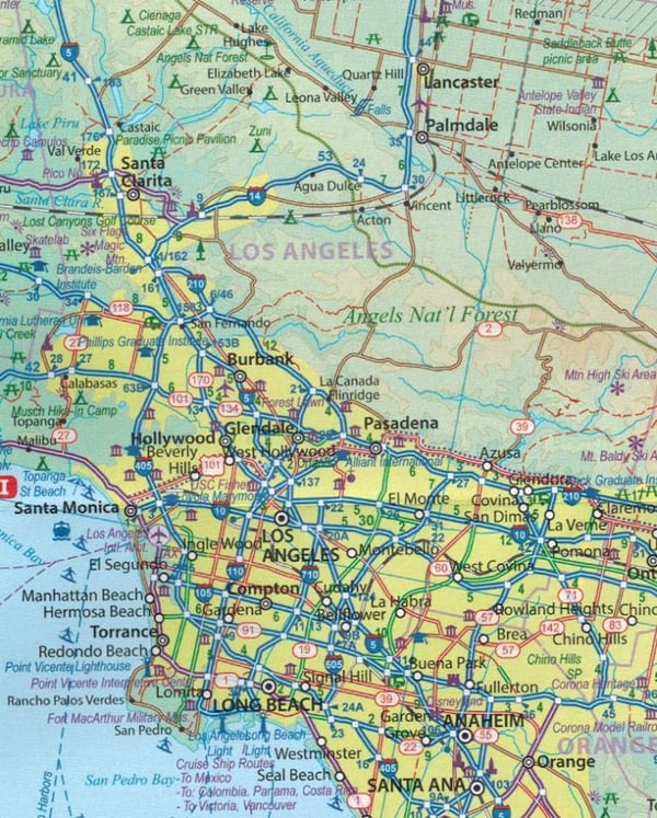USA: Route 66. Vej- og turistkort. ITMB
