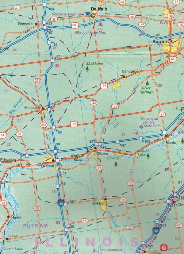 USA: Route 66. Vej- og turistkort. ITMB