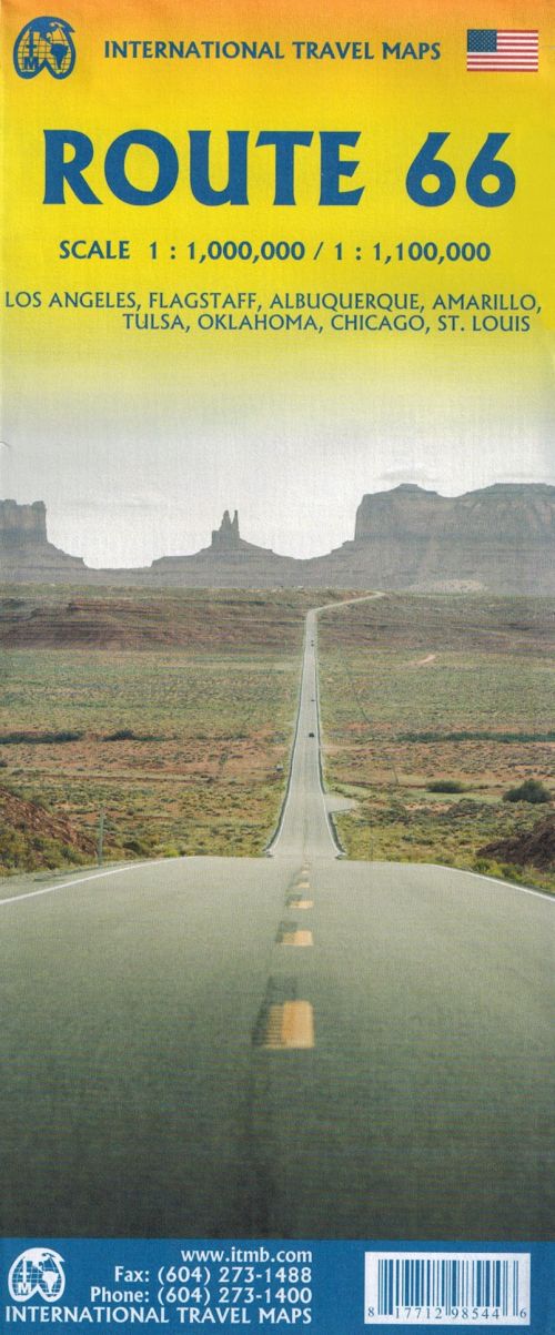 USA: Route 66. Vej- og turistkort. ITMB