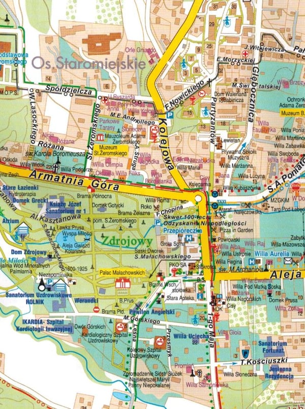 Nałęczów 1:9 000. Puławy, Kazimierz Dolny. Turistikartta / kaupunkisuunnitelma. 2023 painos. Galileos