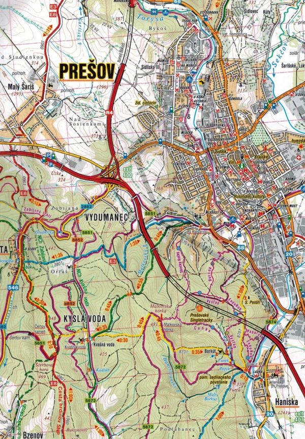 Prešov og omegn, Cerkhov-bjergene / Presov a okolie, Cergov. Turistkort 1112. 2024-udgave. Shocart