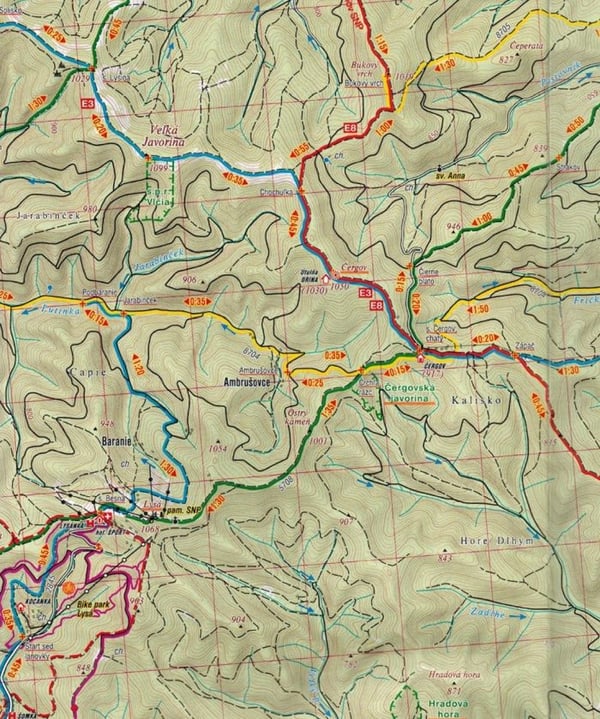 Prešov og omegn, Cerkhov-bjergene / Presov a okolie, Cergov. Turistkort 1112. 2024-udgave. Shocart