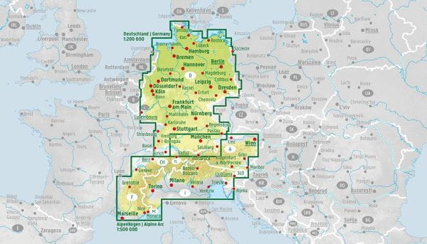 Saksa 1:200 000. Tiekartasto. Painos 2026/2027. Freytag & Berndt