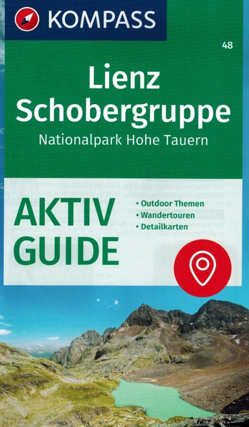 Lienz, Schobergruppe. Hohe Tauernin kansallispuisto. Vedenpitävä vaelluskartta 48. painos 2024. Kompass
