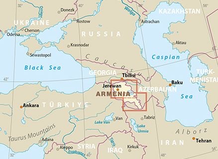 Armenien 1:250.000. Vandtæt vejkort. Udgivet 2025. Reise Know-How