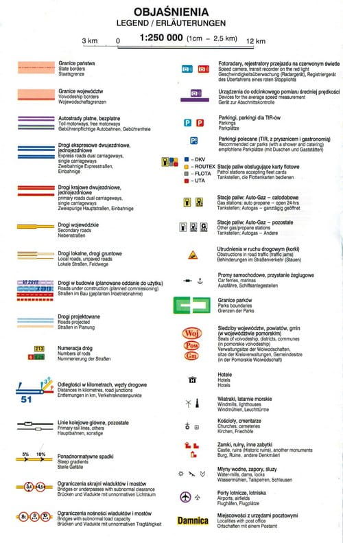 Voivodskabet Pommern for lastbilchauffører / Pommern. Køreplan. Demart