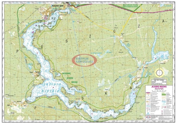 Nidzkie-järvi 1:25 000. Laminoitu merikartta. Vuoden 2024 painos.