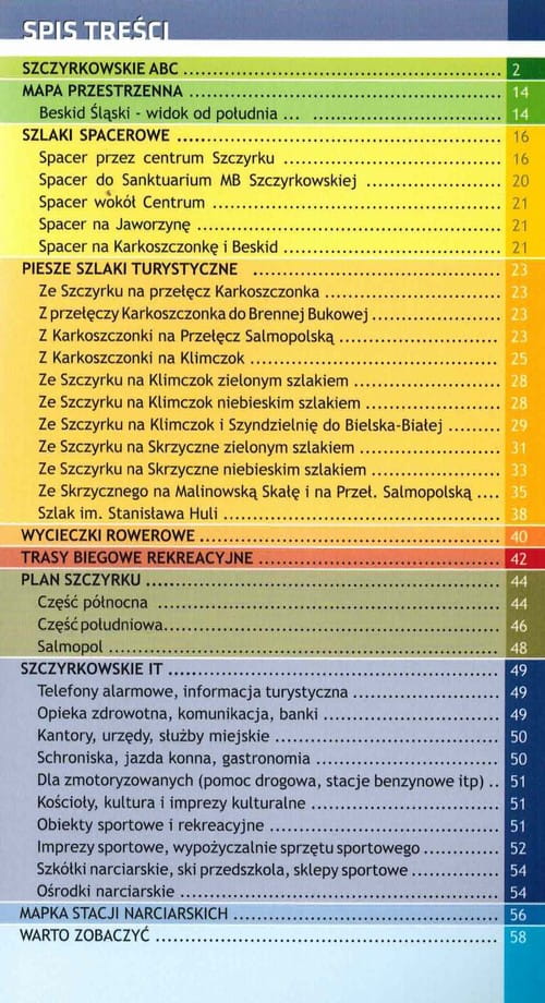 Szczyrk 3 i 1. Turistinformation. Information, guide, kort. WiT