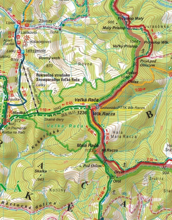 Kysucke Beskydy / Kysucke Beskydy. Turistkort 5009. Tatra Plan