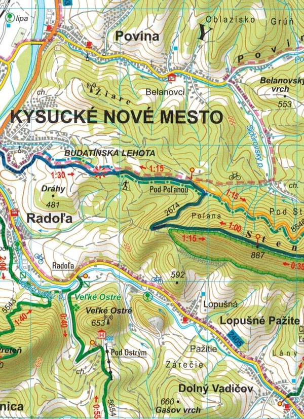 Kysucke Beskydy / Kysucke Beskydy. Turistkort 5009. Tatra Plan