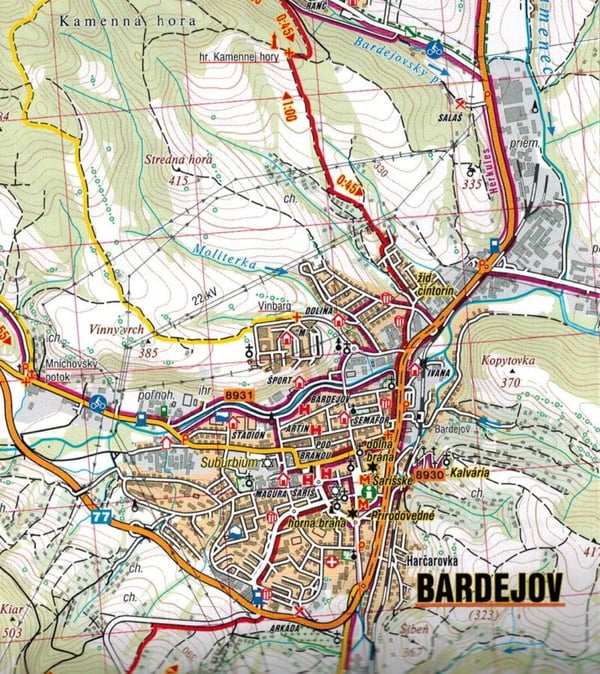 Bardejov og omegn / Bardejov og omegn. Turistkort 1113. Shocart