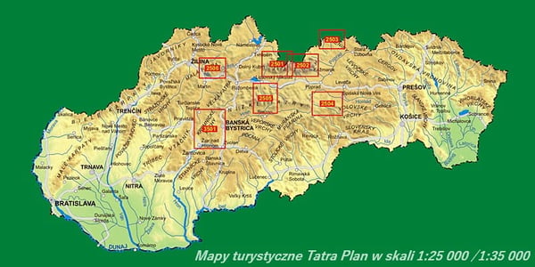 Kysucke Beskydy / Kysucke Beskydy. Turistkort 5009. Tatra Plan