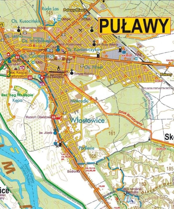 Nałęczów 1:9 000. Puławy, Kazimierz Dolny. Turistikartta / kaupunkisuunnitelma. 2023 painos. Galileos