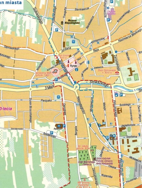 Beskid Makowski (Mellem) 1:50.000. Lamineret turistkort. Udgivet 2025. Kompas