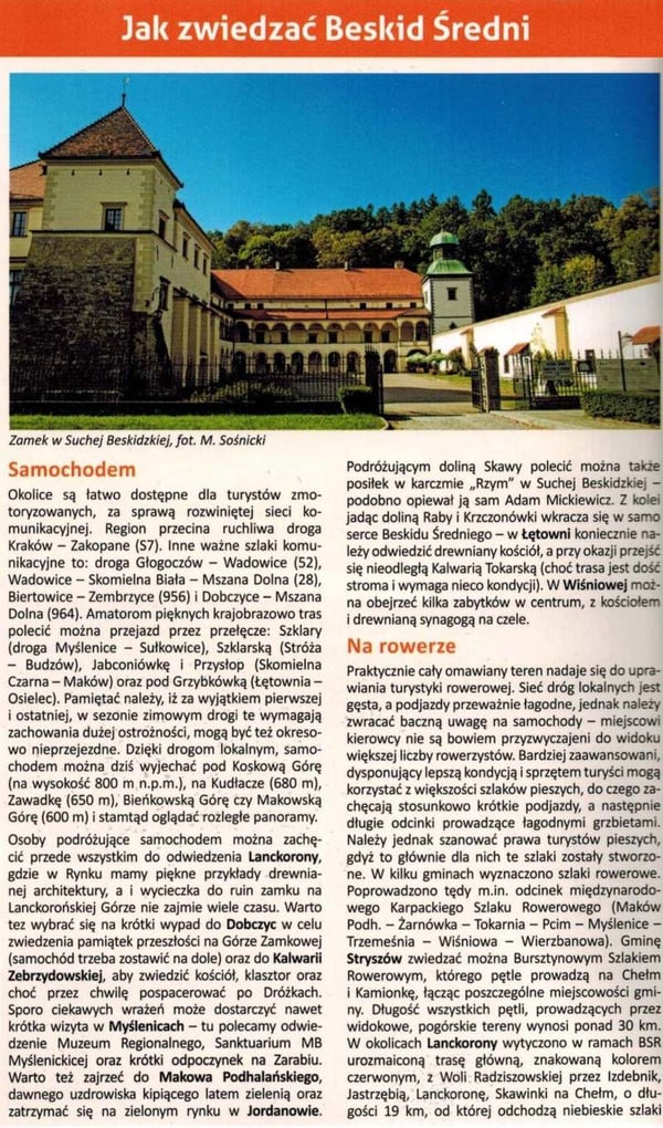 Beskid Makowski (Mellem) 1:50.000. Lamineret turistkort. Udgivet 2025. Kompas