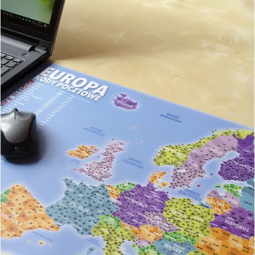 Europa. Postnumre. Skrivebordsmåtte