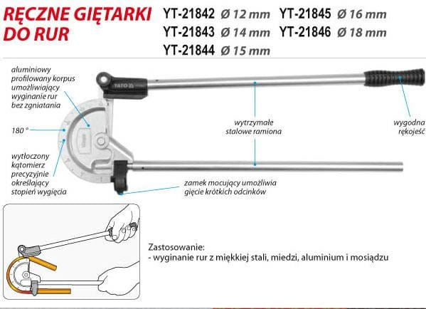 YATO PUTKENTAIVUTUSKONE 12mm 21842